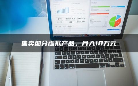 售卖细分虚拟产品，月入10万元